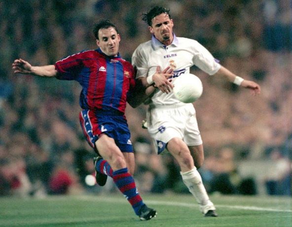 Peđa Mijatović u dresu Reala u El Klasiku protiv Barselone