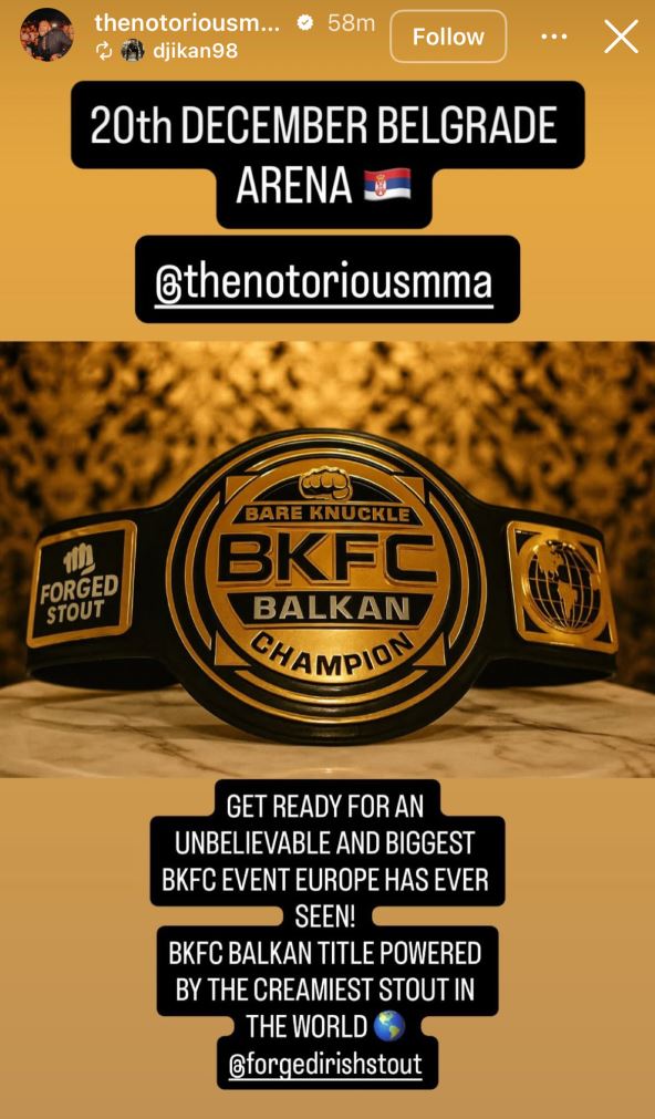 Konor Mekgregor dolazi u Beograd