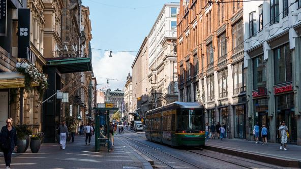 Trolejbus na ulici u Finskoj
