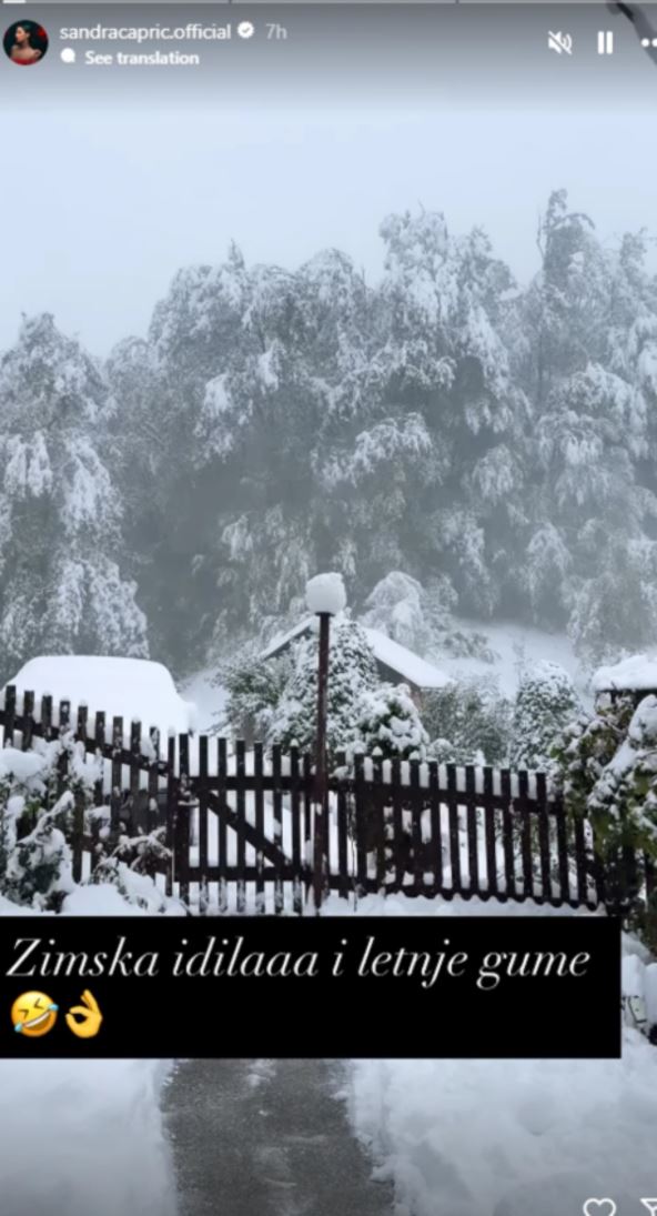 Sandra Čaprić okovana snegom u Ivanjici