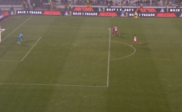 Siniša Tanjga crveni karton na Partizan Vojvodina