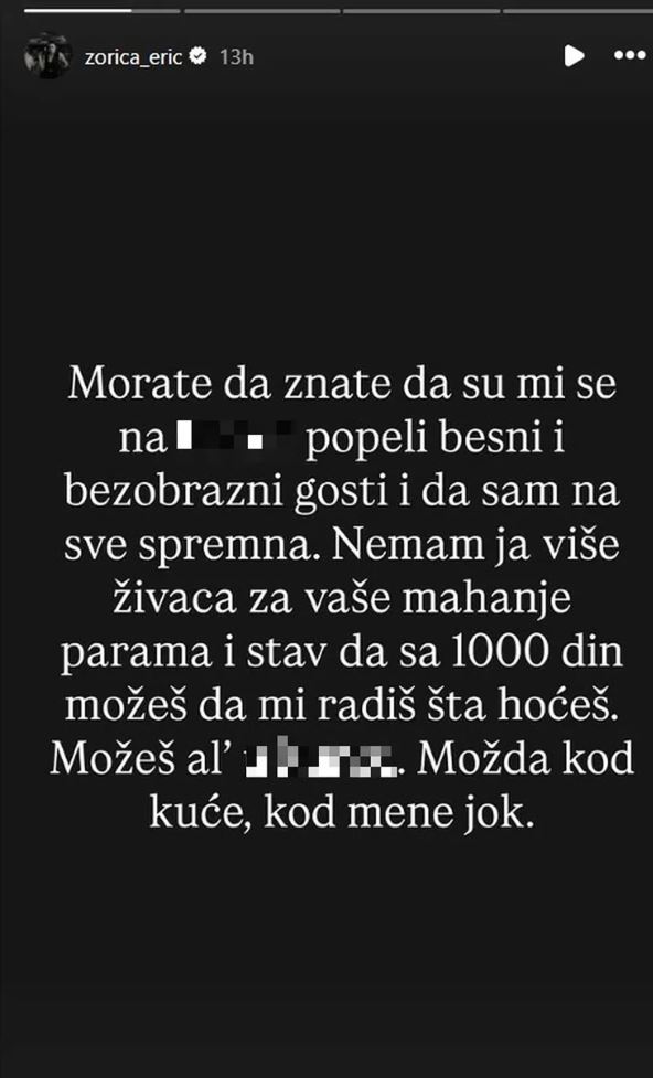 Zorica besna nakon slavlja