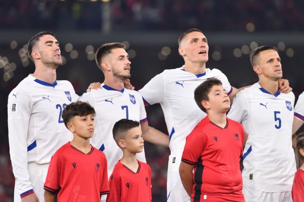 Himna reprezentacije Srbije u Albaniji