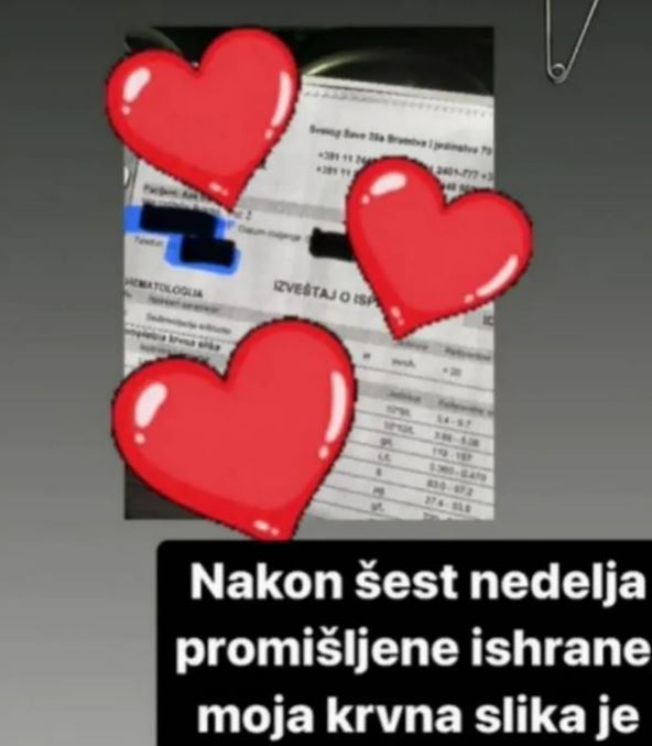 Ana Nikolić objavava medicinskih analiza