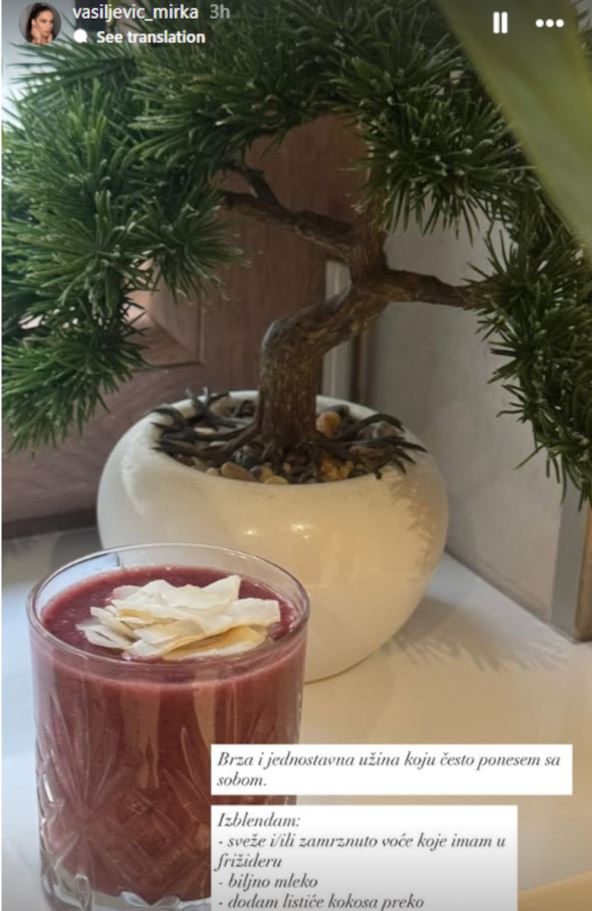 recept Mirke Vasiljević za smuti