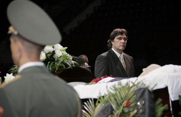 Arvidas Sabonis na sahrani Aleksandra Gomeljskog.