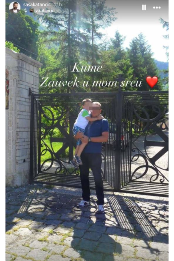 kum Saše Katančića sa sinom