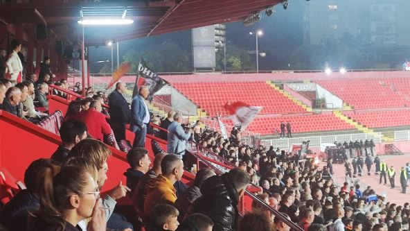 Prazna loža Crvene zvezde protiv Vojvodine na stadionu Karađorđe