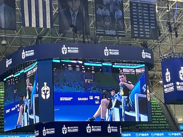 Miomir Kecmanović na meču protiv Lućana Darderija u Atini