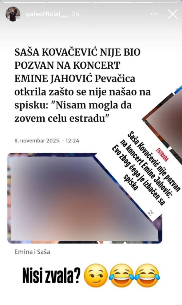 Objava menadžera Saše Kovačevića