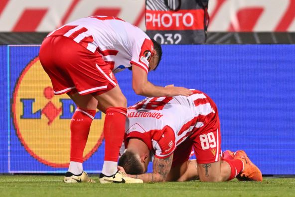 Marko Arnautović slavi gol na Zvezda Lil