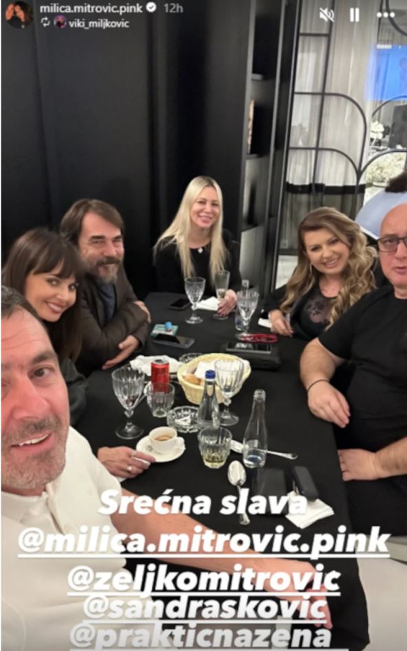 Sandra Drašković na slavi kod Željka Mitrovića