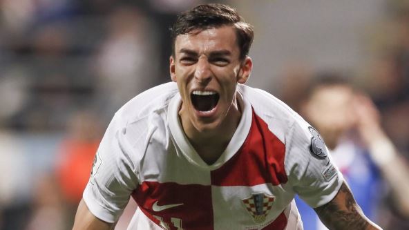 Petar Musa reprezentativac Hrvatske slavi gol