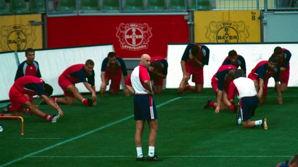 Slavoljub Muslin na treningu pred Bajer Zvezda