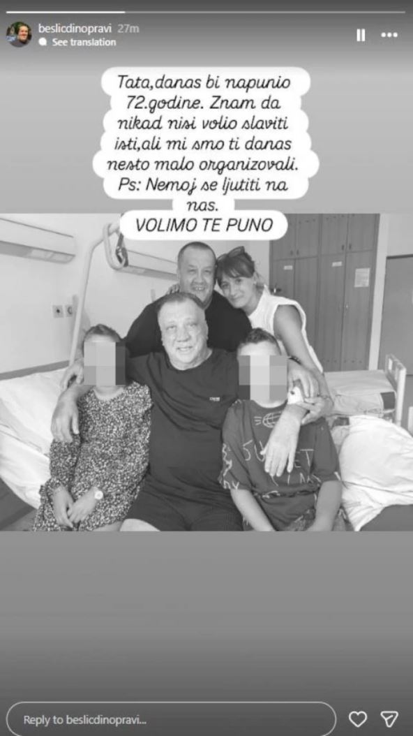 Dino Bešlić objava za Halidov rođendan