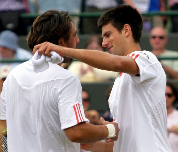 Novak Đoković i Markos Bagdatis.