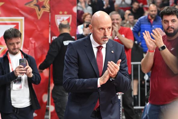 Željko Obradović na meču protiv Olimpijakosa