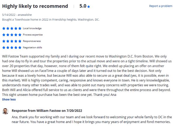 Ana Volš ostavila komentar na sajtu za nekretnine Vilijama Fostova