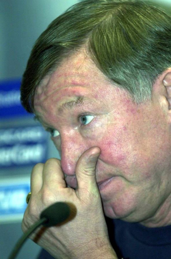 Ser Aleks Ferguson na konferenciji za novinare u Junajtedu