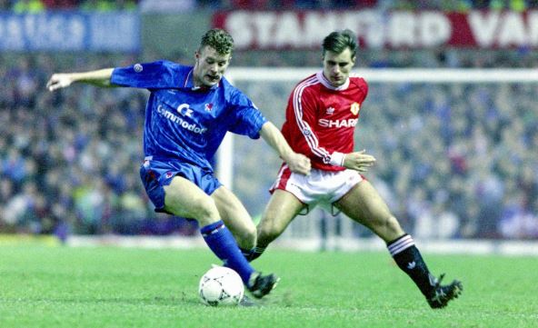 Klejton Blekmur fudbaler Mančester junajteda u meču protiv Čelsija