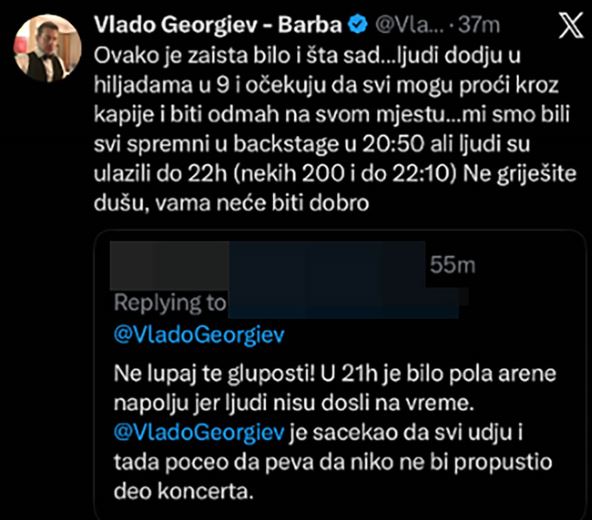 Georgiev se oglasio nakon koncerta