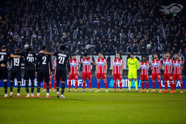Fudbaleri Crvene zvezde i Šturma stoje na centru pred meč Lige Evrope