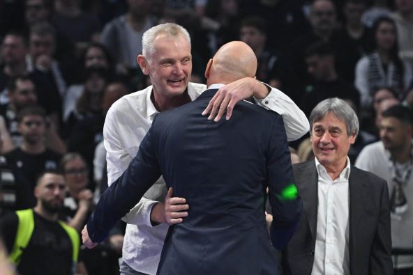 Saša Obradović i Žarko Paspalj na derbiju Partizan Zvezda
