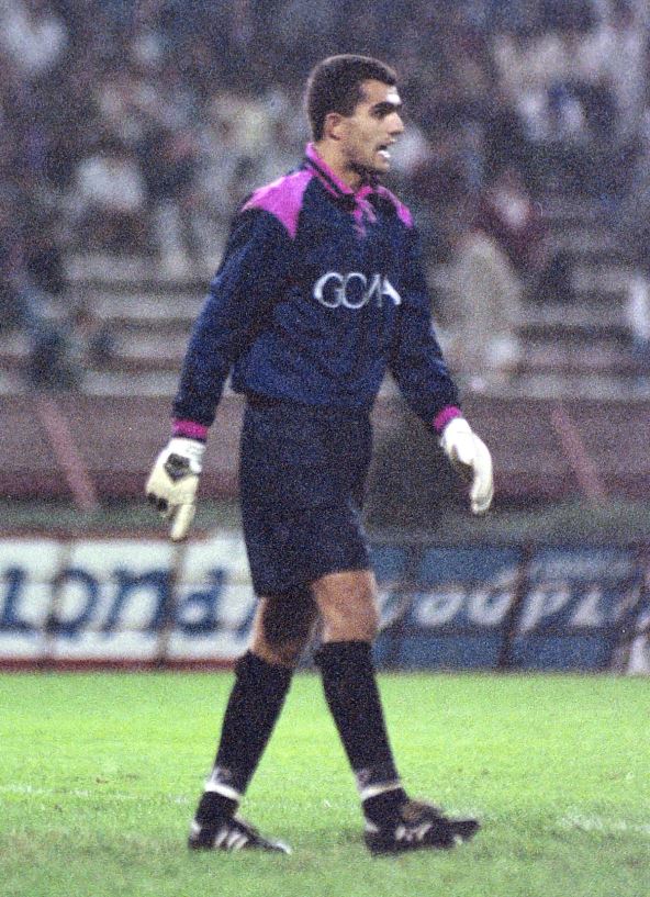 Nikola Damjanac kao golman Partizana