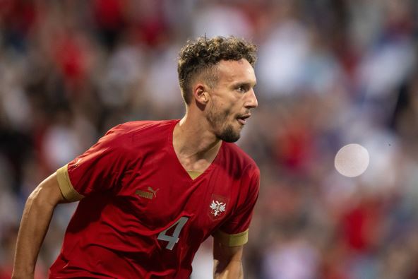 Strahinja Eraković u dresu Srbije.