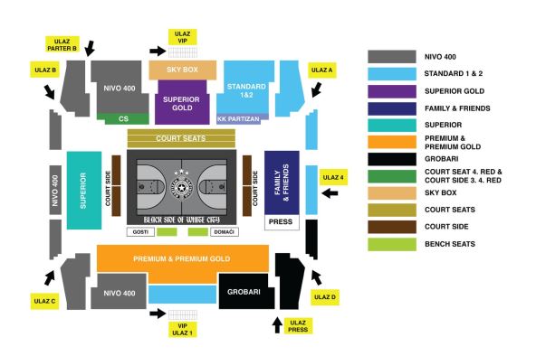Ulaz za navijače Partizana u Pionir