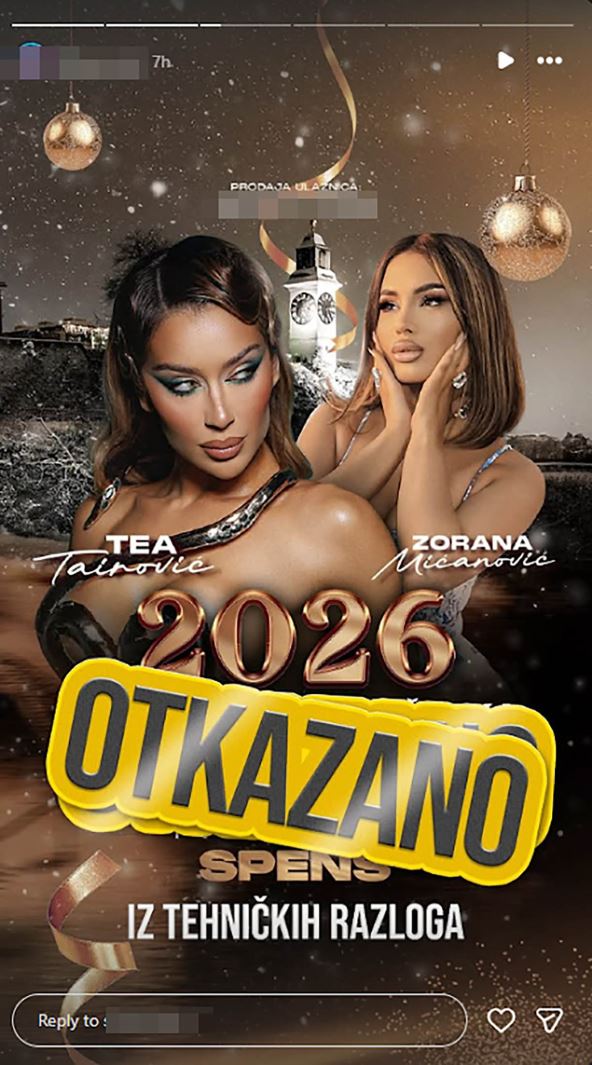 Otkazan nastup Tee i Zorane u Novom Sadu