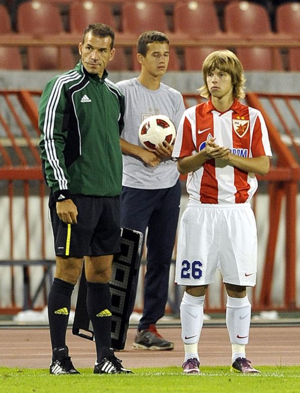 Filip Janković u dresu Crvene zvezde.