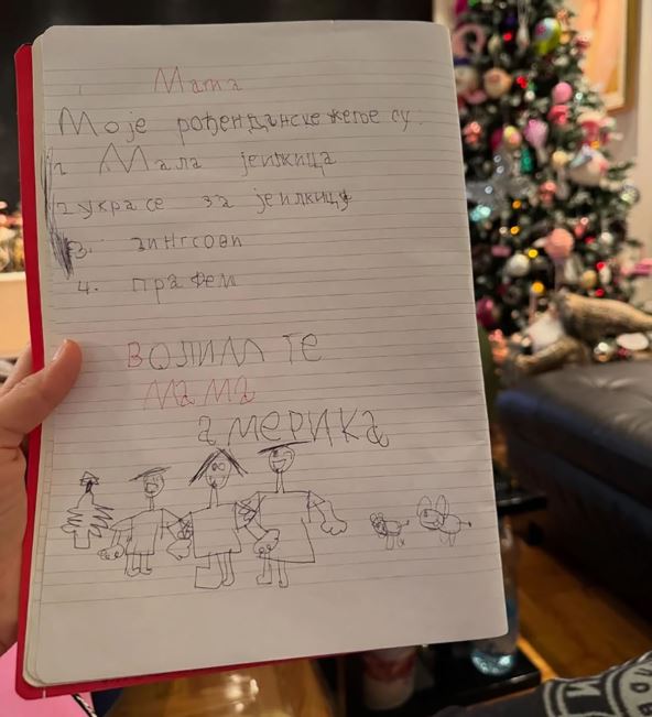 Novogodišnje pismo Miličinog sina