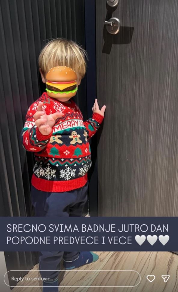 Marija Šerifović sin na Badnji dan