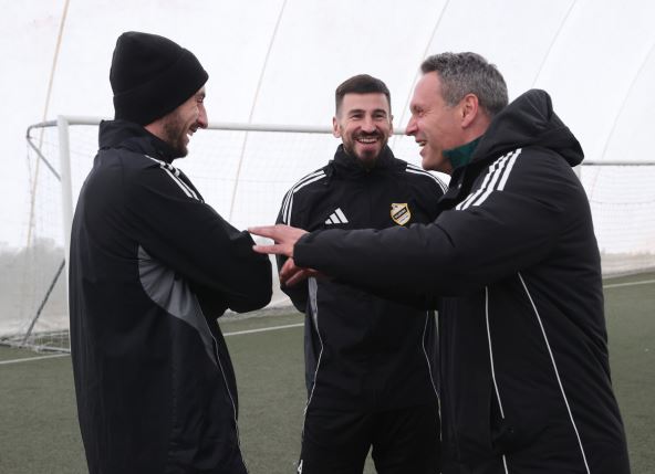 Nenad Tomović i Milan Lešnjak na okupljanju Čukaričkog