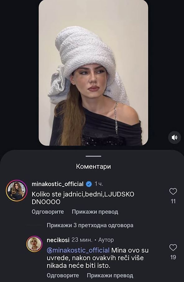 Mina Kostić izvređala srpsku influenserku