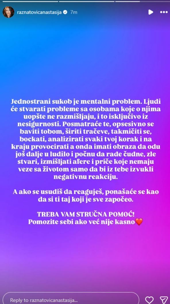 Anastasija Ražnatović stori o sukobima