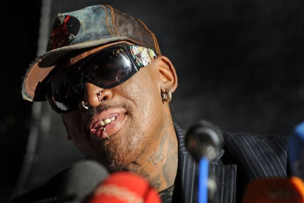 Denis Rodman  na konferenciji za medije