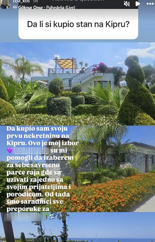 Aca Kos kupio kuću na Kipru