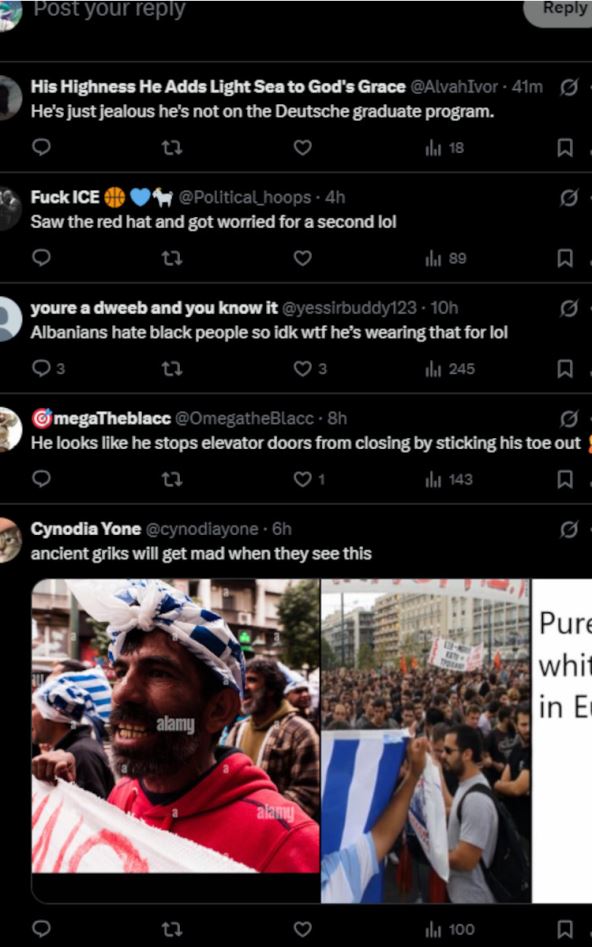 komentari ispod Drejkove slike sa kapom sa dvoglavim orlom