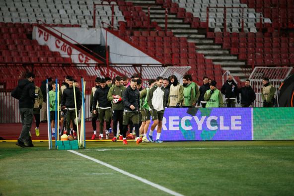 Trening Selte na stadionu Zvezde