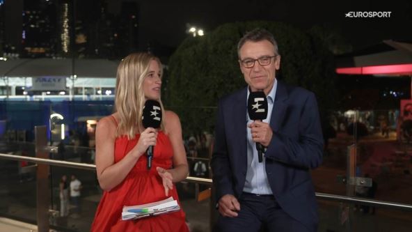 Mats Vilander priča na Eurosportu.
