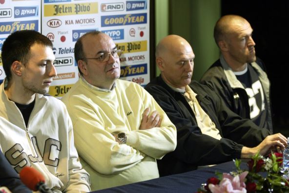 Duško Vujošević i Luka Bogdanović na konferenciji za novinare Partizana