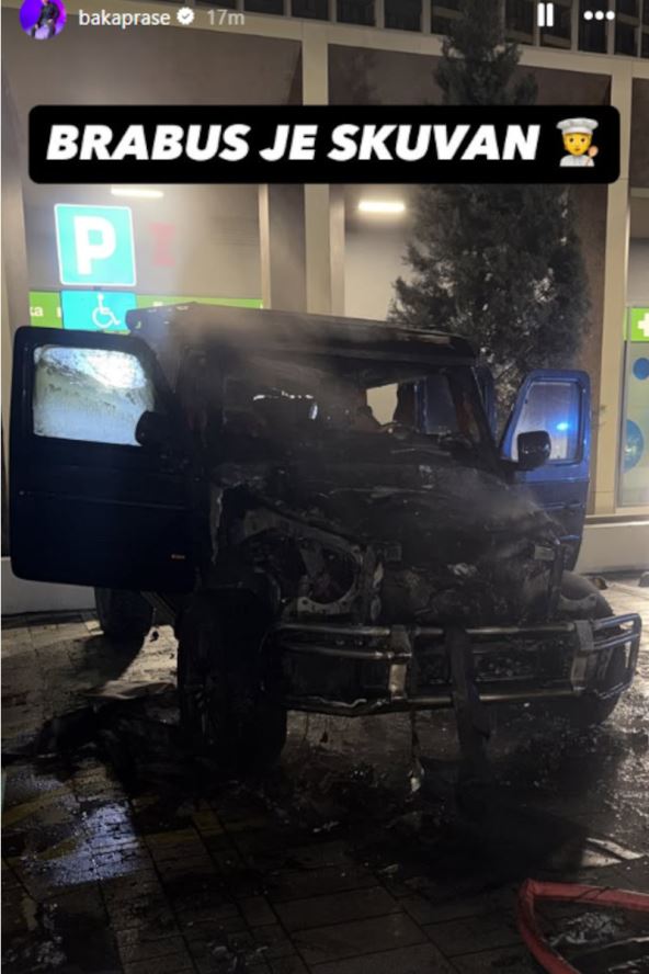 Baka Prase zapaljen auto.jpg