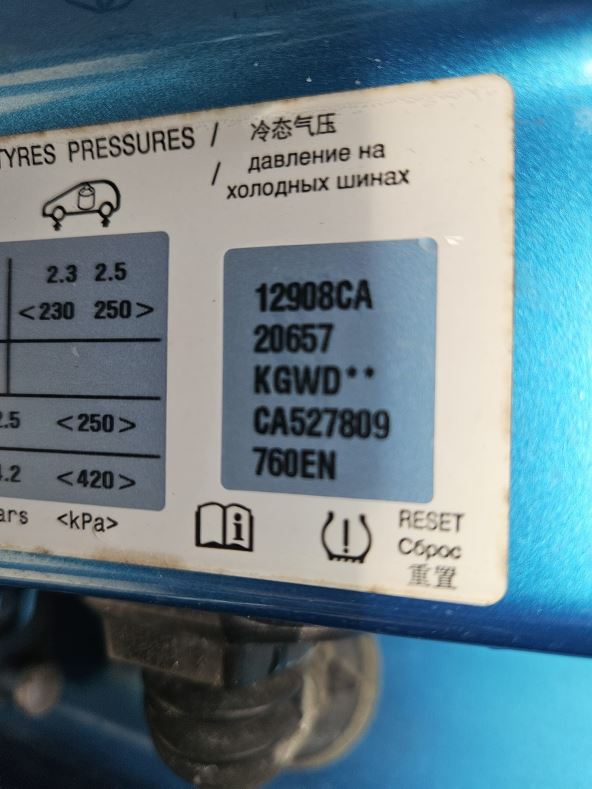 Slika 1 - Kod za boju (velika slova, u ovom slučaju KGWD)