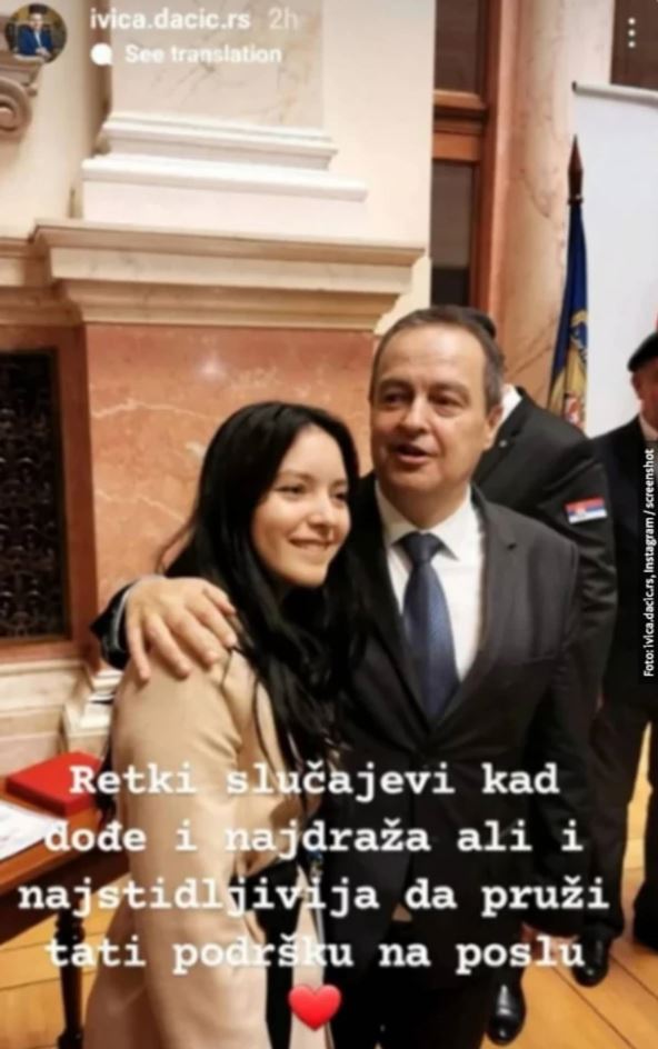 Ivica Dačić sa ćerkom