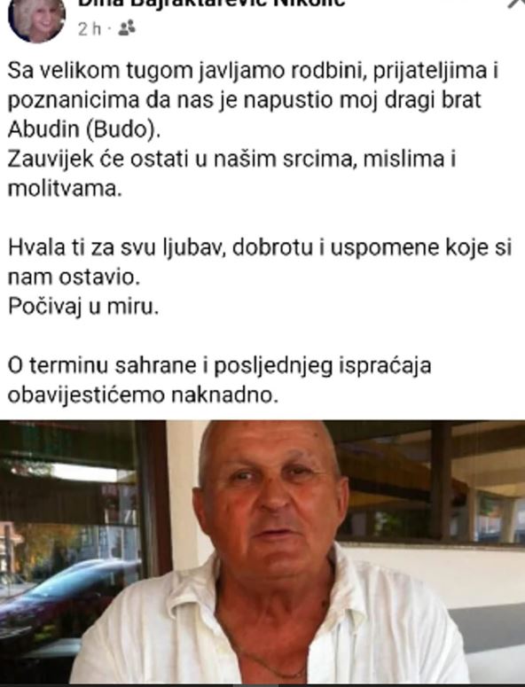 brat Silvane Armenulić preminuo