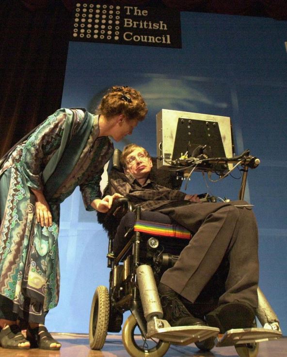 Stiven Hoking sa drugom ženom Elejn