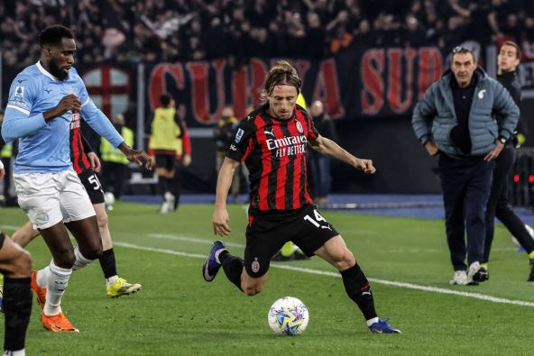 Luka Modrić u prodoru na utakmici protiv Lacija