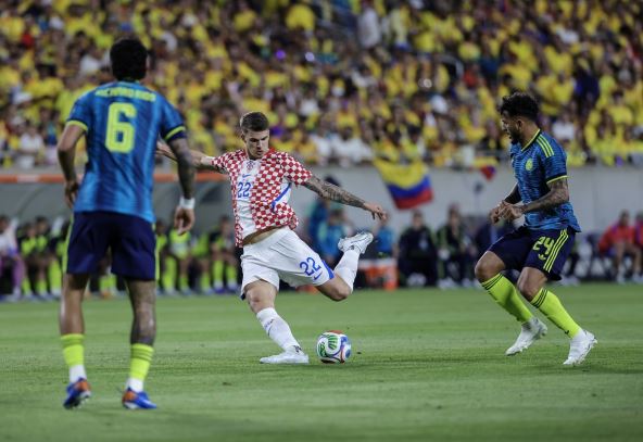 Luka Vušković na prijateljskoj utakmici protiv Kolumbije